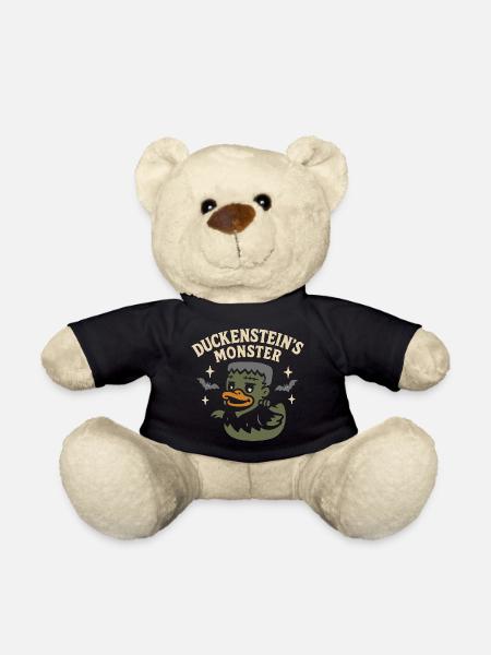 "Duckenstein's Monster" Rubber Duck Motif with Saying - Teddy Bear - black