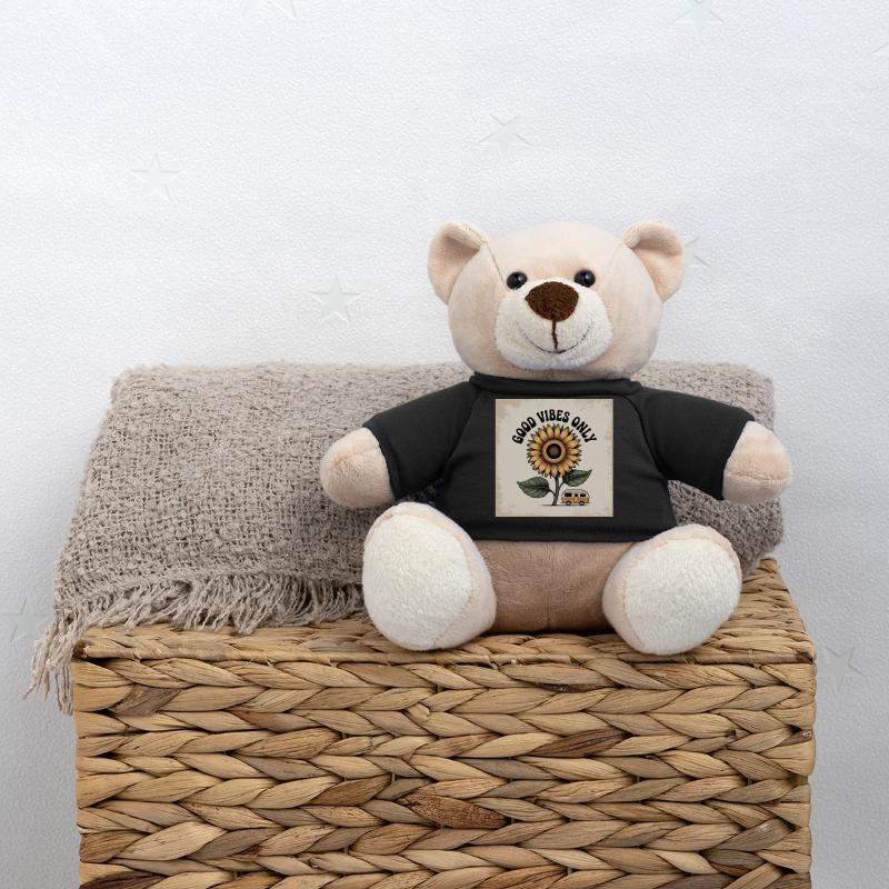 Sonnenblumenblume mit positiver Botschaft Teddy