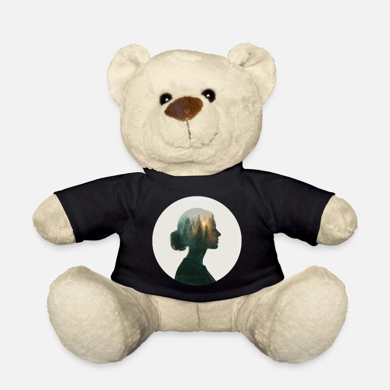 Rêves de forêt dans le profil des femmes - Nounours - noir