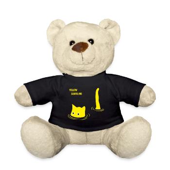 Gelbe Subkatze Retro Design - Teddy - Schwarz - Vorne