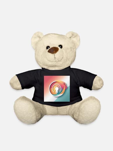 Abstract Creativity Illustration - Teddy Bear - black