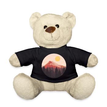 Sunset Landscape Nature Lover - Teddy Bear - black - Front