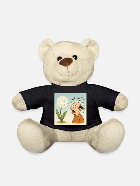 Pusteblume Glatze – Lustiges Cartoon Motiv - Teddy - Schwarz