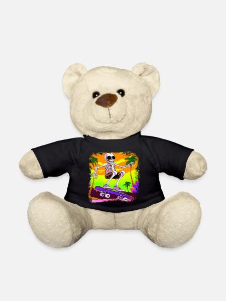 Skateboarder squelette - Nounours - noir