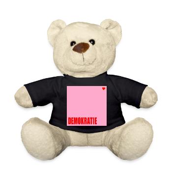Politik Demokratie Herz - Teddy - Schwarz - Vorne