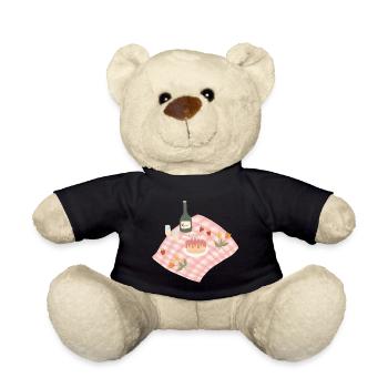 Conception de fête de pique-de célébration - Nounours - noir - Devant