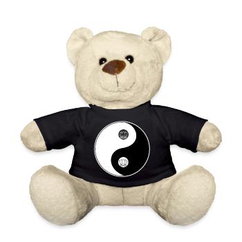 Tao Yin Yang Lotus Motiv - Teddy - Schwarz - Vorne