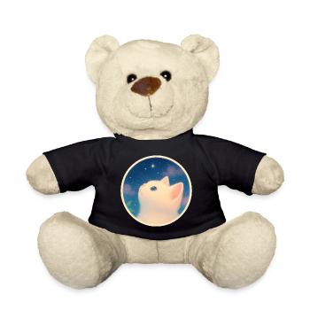 Dreamy kitten under a starry sky - Teddy Bear - black - Front