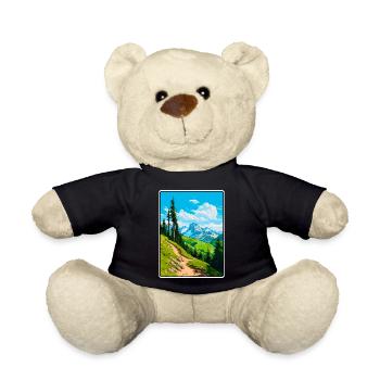 Piz Badile Schweiz Reiseplakat Cityscape WPA - Teddy - Schwarz - Vorne