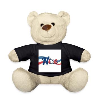 Nice Souvenir to Nice - Teddy Bear - black - Front