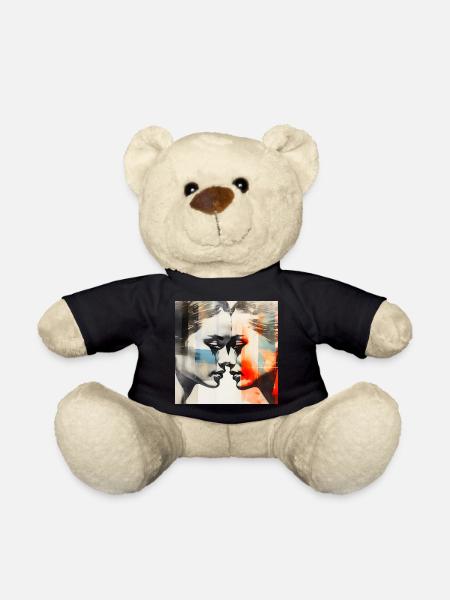 Bunte Fusion Liebe Dualität - Teddy - Schwarz