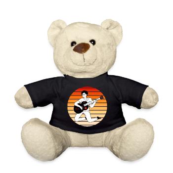 Guitare électrique au coucher du soleil - Nounours - noir - Devant