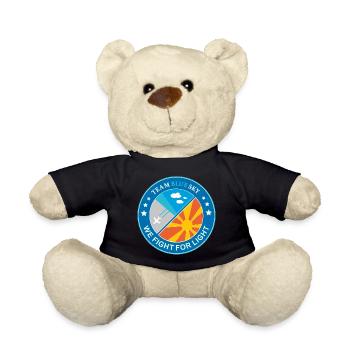 Lichtkrieger Abzeichen Sommer Sonne blauer Himmel - Teddy - Schwarz - Vorne