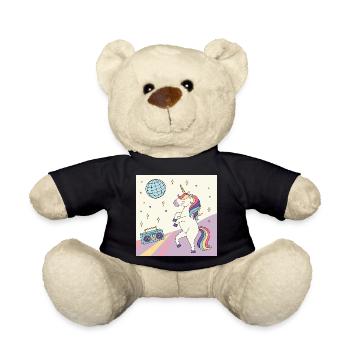 Einhorn Party Disco - Teddy - Schwarz - Vorne