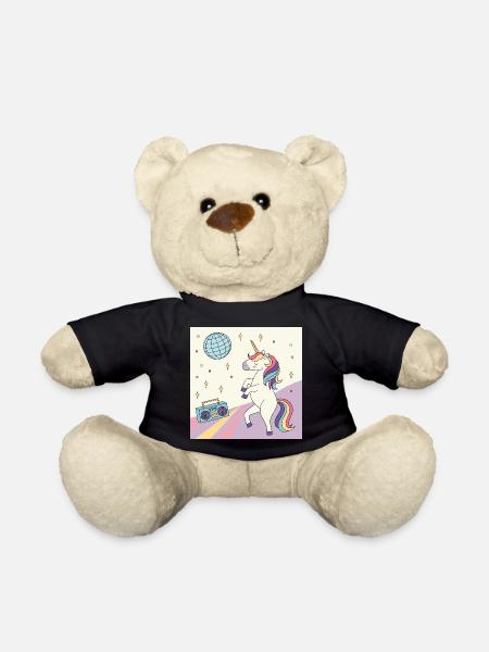 Einhorn Party Disco - Teddy - Schwarz