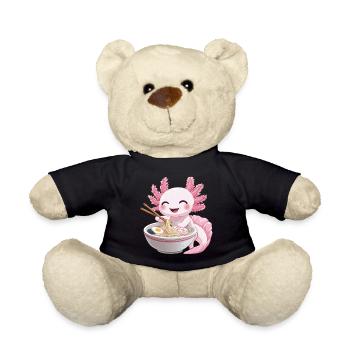 Kawaii Anime Axolotl Ramen Nudeln - Teddy - Schwarz - Vorne