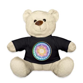 Harmonisches Mandala Meditations design - Teddy - Schwarz - Vorne