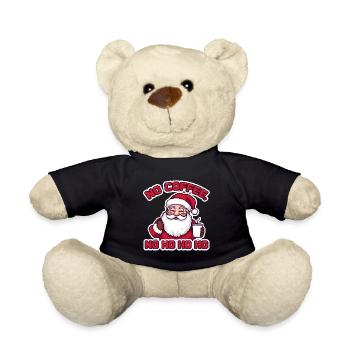 Pixel Vintage Retro Santa - Pas de café No Ho Ho Ho - Nounours - noir - Devant