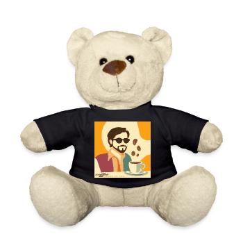 Kaffee vintage / retro Poster - Teddy - Schwarz - Vorne