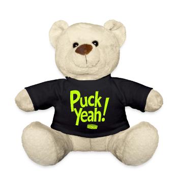 Puck Yeah Hockey Hockey Dire Hockey Puck Graphic - Nounours - noir - Devant