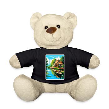 Giethoorn Riverside Cottage in Summer Bloom - Teddy Bear - black - Front