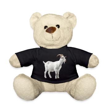 White Mountain Goat Portrait - Teddy Bear - black - Front