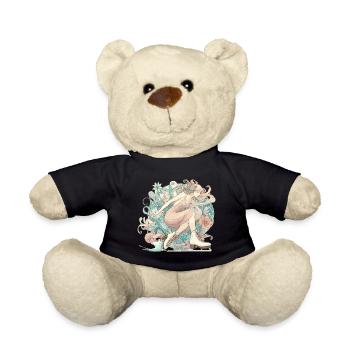 Schlittschuhlaufen Frau Art Nouveau Geschenk - Teddy Bear - black - Front