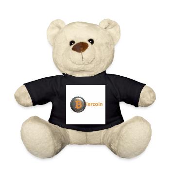 BierCoin Bitcoin Logo - Teddy - Schwarz - Vorne