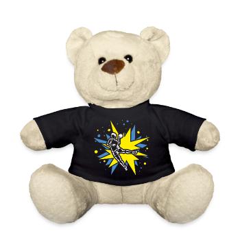 Handball design in comic explosions - Teddy Bear - black - Front