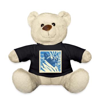 Cool Retro Cat Design - Teddy - Schwarz - Vorne