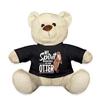 Seeotter Cartoon Geist Tier - Teddy - Schwarz - Vorne