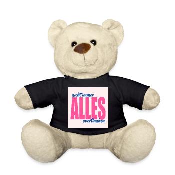 Thoughtful Sayings Thoughts - Teddy Bear - black - Front