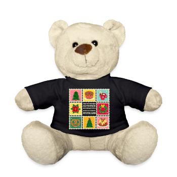 Motifs de Noël sans gluten - Nounours - noir - Devant