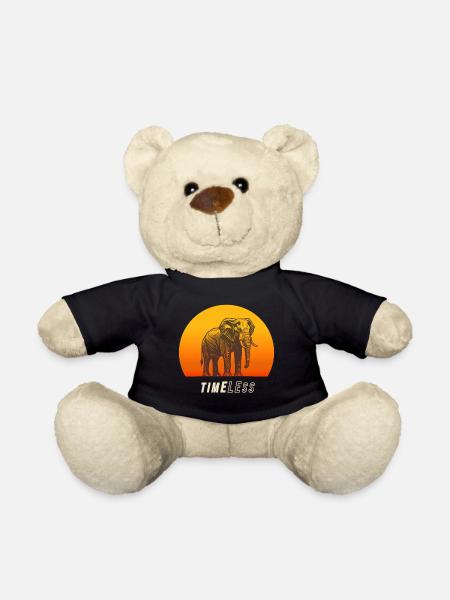 Timeless Elephant – Kraft und Ruhe im Sonnenunterg - Teddy - Schwarz