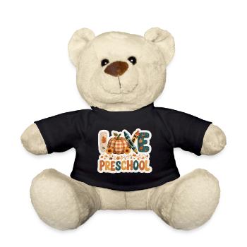 Amour Préscolaire Thanksgiving Automne Feuilles Enseignant - Nounours - noir - Devant