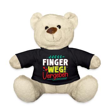 Malle FINGER WEG VERGEBEN Lustiges - Teddy - Schwarz - Vorne