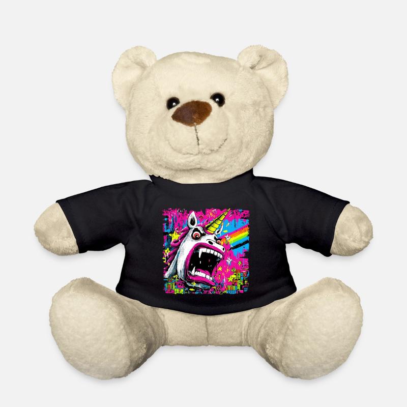 Angry Unicorn - Teddy - Schwarz