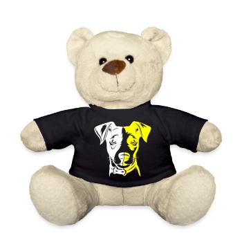 Jack Russel Terrier Hund Kopf - Teddy - Schwarz - Vorne