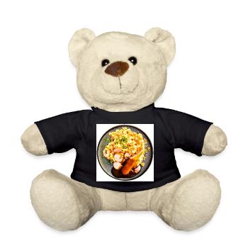 Gericht mit Wurst und Kartoffelpüree - Teddy - Schwarz - Vorne