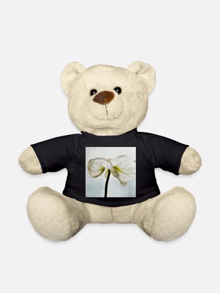 Fleur de pavot blanc - Nounours - noir