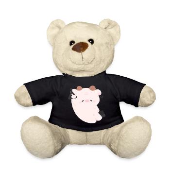 Tired Cow Commute - Teddy Bear - black - Front