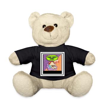 Home Sweet Home Cartoon abgesetzt - Teddy - Schwarz - Vorne