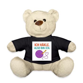 I crochet, therefore I am - Teddy Bear - black - Front