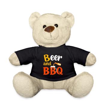 Beer and BBQ - Teddy Bear - black - Front