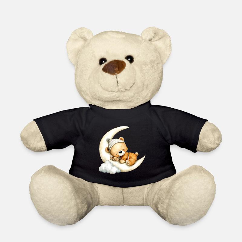 schlafender Teddy - Teddy - Schwarz