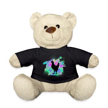 Chicken Chickens - Teddy Bear - black - Front