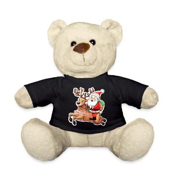 Babbo Natale - Santa Claus Merry Christmas - Teddy Bear - black - Front