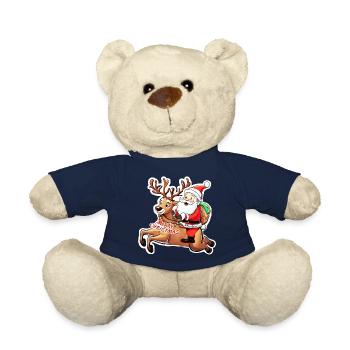 Babbo Natale - Weihnachtsmann Frohe Weihnachten - Teddy - French Navy - Vorne