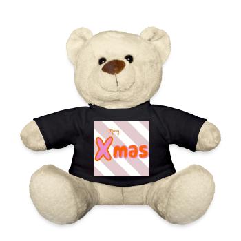 Merry Xmas Groovy Typo - Teddy - Schwarz - Vorne