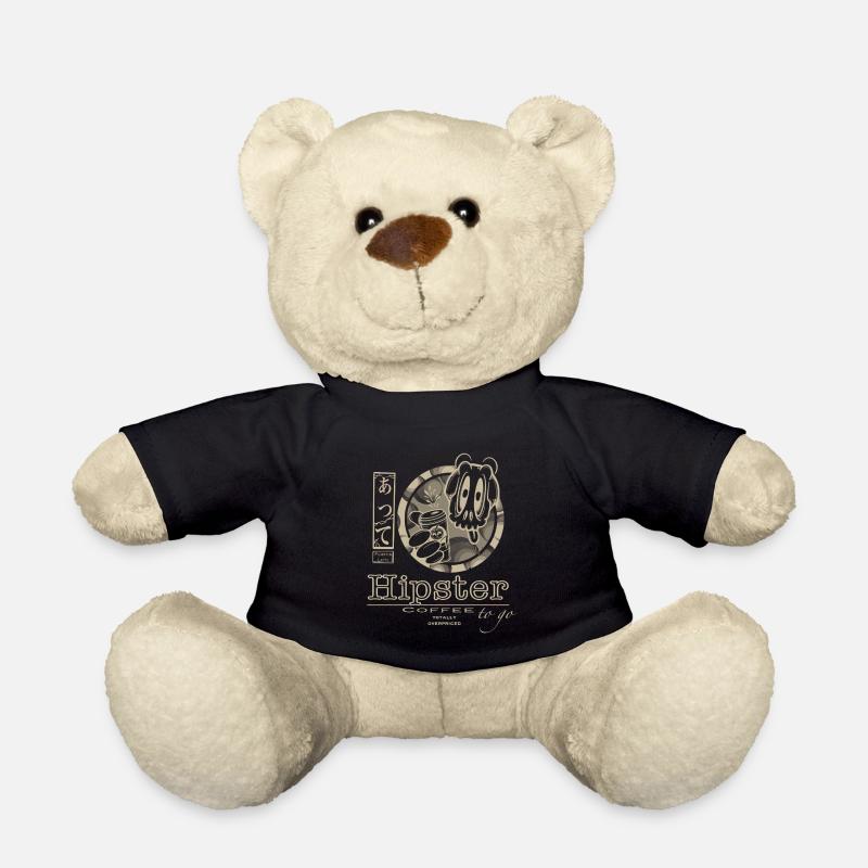 Hipster coffee to go - Teddy Bear - black